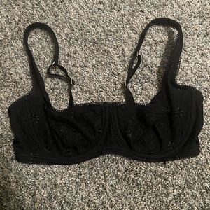 Aerie Real Power Embroidery Unlined Balconette Bra, 34DD